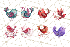 Whimsical Bird Doodle Clipart Colorful Cute PNG Product Image 4