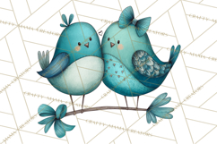 Whimsical Bird Doodle Clipart Colorful Cute PNG Product Image 5