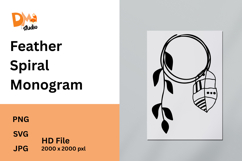 Feather Arc Monogram Product Image 1