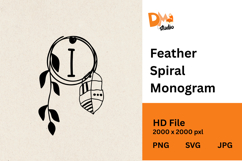 Feather Arc Monogram Product Image 1