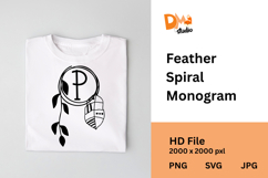Feather Arc Monogram Product Image 1