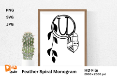 Feather Arc Monogram Product Image 1