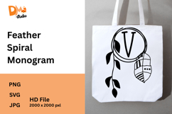 Feather Arc Monogram Product Image 1