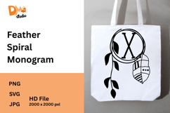 Feather Arc Monogram Product Image 1