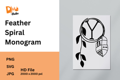 Feather Arc Monogram Product Image 1
