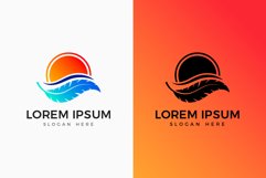 Feather Sunset Logo Template Product Image 1