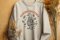 Feather Weather SVG | Cozy Fall Goose PNG | Funny Autumn Product Image 2