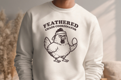 Feathered Chaos Coordinator SVG PNG Funny Chicken Mom Quote Product Image 3