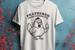 Feathered Chaos Coordinator SVG PNG Funny Chicken Mom Quote Product Image 2