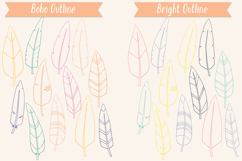 Hand Drawn Colored Feathers | Bird, Tattoo, Boho Aztec Decor Product Image 8