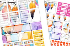 Watercolor Feathers Boho Printable Life Planner Stickers Product Image 2
