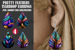 Boho Teardrop Earring, Pretty Feathers Earring Designs, s2 Product Image 1