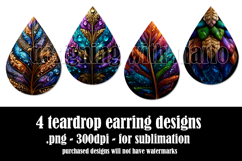 Boho Teardrop Earring, Pretty Feathers Earring Designs, s4 Product Image 2