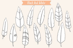 Hand Drawn Feathers | Bird Feathers Tattoo, Boho Aztec Decor Product Image 5