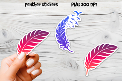 Bird feather stickers | Summer PNG stickers design Product Image 1