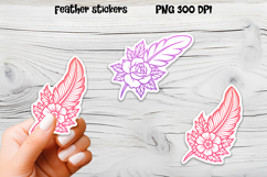 Bird feather stickers | Summer PNG stickers design Product Image 1