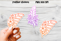 Bird feather stickers | Summer PNG stickers design Product Image 1