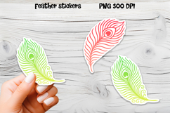 Bird feather stickers | Summer PNG stickers design Product Image 1