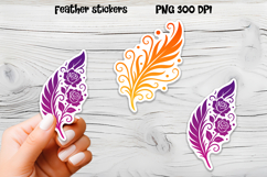 Bird feather stickers | Summer PNG stickers design Product Image 1