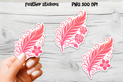 Bird feather stickers | Summer PNG stickers design Product Image 1