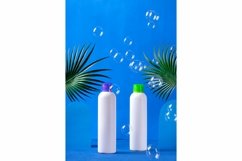 Mockup with beauty product in white bottles and bubbles Product Image 1