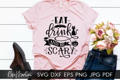 Eat Drink And Be Scary SVG Funny Halloween Party SVG Product Image 7