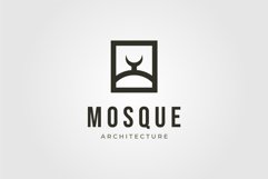 mosque dome logo vector symbol minimal illustration design Product Image 1
