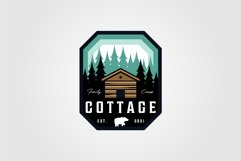 adventure cottage emblem logo patch vector illustration Product Image 1