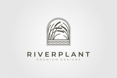 river plant reed icon logo vector symbol illustration design Product Image 1