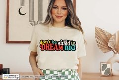 Don't Be Afraid To Dream Big SVG | Retro Design Product Image 2