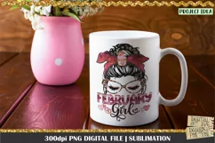 February Girl PNG Design. 300dpi PNG Digital File for sublimation, iron-on transfer, DTG printing or other print projects.