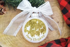 Santa and Reindeer SVG File - Merry Christmas SVG File Product Image 2
