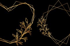 Golden geometric frames wich branches Product Image 14