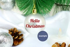 Silver Christmas Ornament Mockup, Gray Bauble Mockup PSD Product Image 3