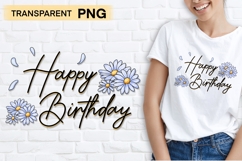 Happy birthday sublimation design PNG clipart birthday day Product Image 1