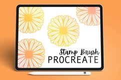 Sunflower Stamp Brush - Procreate Brush Product Image 1