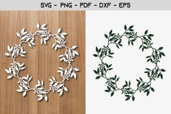 Flower Frame Christmas Paper Template Design Product Image 1