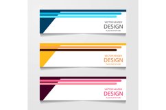 Abstract design banner, web template with three different co Product Image 1