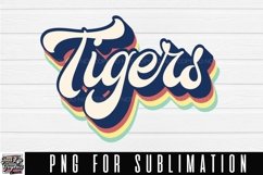 Tigers retro Sublimation designs for tshirts Product Image 1