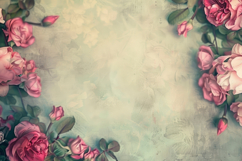 Vintage Rose Border Background Wallpaper Product Image 1
