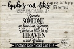 Because Someone we Love// Wedding// SVG/EPS/DXF File Product Image 1