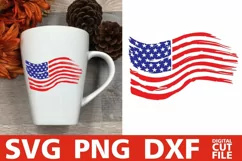 Distresses America Flag svg, 4th of July svg, Patriotic svg Product Image 2