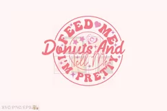 Retro Funny Valentine Donut Quote SVG T-shirt Design Product Image 1