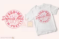 Retro Funny Valentine Donut Quote SVG T-shirt Design Product Image 2
