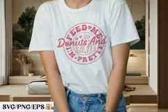 Retro Funny Valentine Donut Quote SVG T-shirt Design Product Image 3
