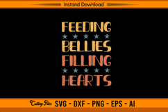 Feeding Bellies Filling Hearts SVG Cutting Design File Product Image 1