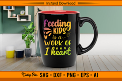 Feeding Kids Is A Work Of Heart SVG Product Image 3