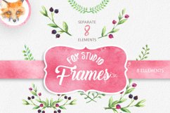 Watercolor Floral Clipart &quot;FLORAL CLIP ART&quot; Wedding Clip Art Product Image 1