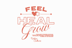 Feel Heal Mental Health Typography T-shirt Design Product Image 1