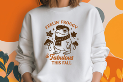Feelin&#039; Froggy and Fabulous Fall SVG | Cute Toad Autumn PNG Product Image 3